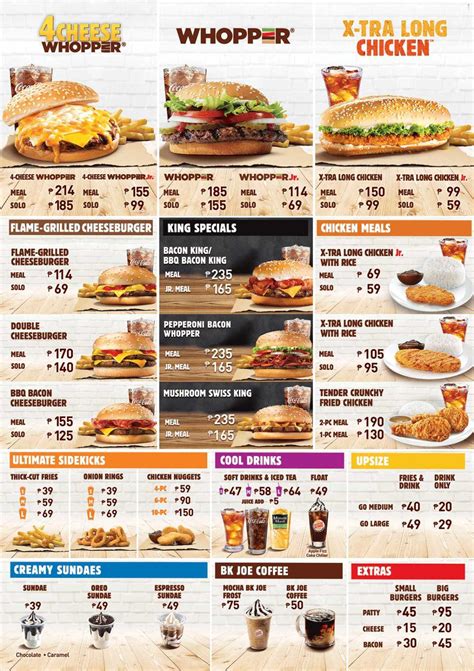 burger king baguio menu